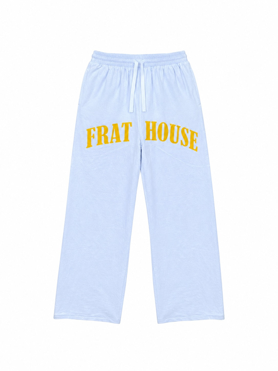 Frat House Linen Trousers (White/Yellow)